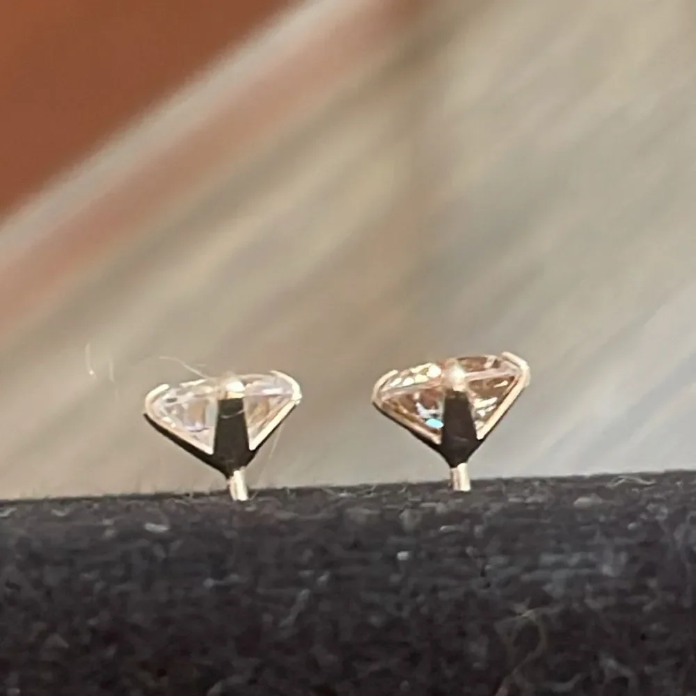 Sterling Silver Stud CZ Earrings